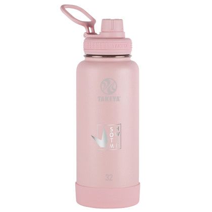 Custom Takeya 32 oz. Actives with Spout Lid, Premium Laser Engraved - Blush