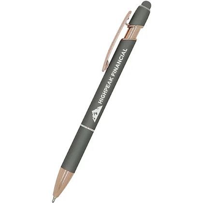 Custom Ultima Rose Gold Accent Stylus Pen - Graphite