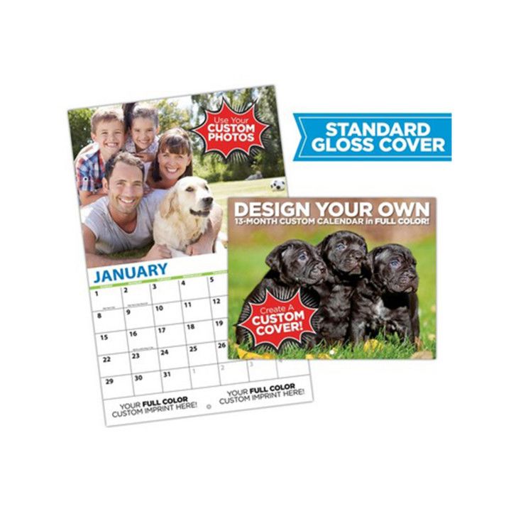 Custom 13 Month Custom Photo Appointment Wall Calendar Standard Gloss