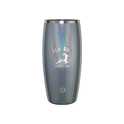 Custom Snowfox 18 oz. Shimmer Beer Glass, Premium Laser Engraved - Gray