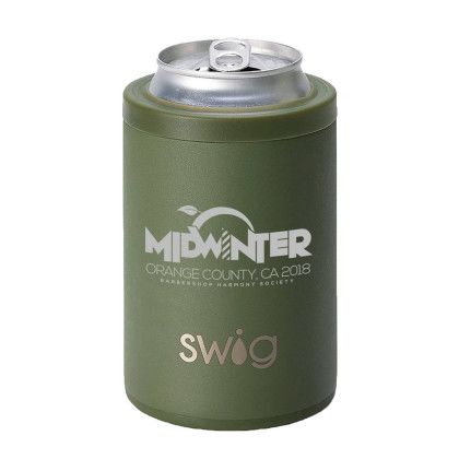 Custom Swig 12 oz. Combo Can & Bottle Cooler - Olive Green