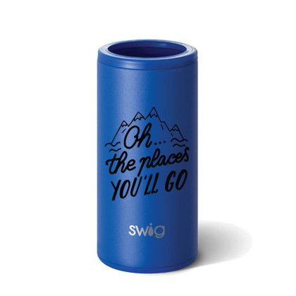 Custom Swig 12 oz. Skinny Matte Can Cooler - Matte Royal