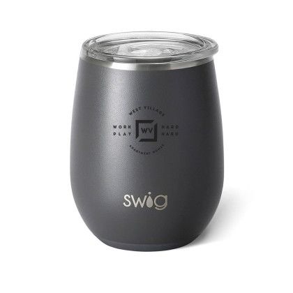 Custom Swig 14 oz. Matte Stemless Wine Cup - Matte Gray Custom Swig 14 oz. Matte Stemless Wine Cup - Matte Gray