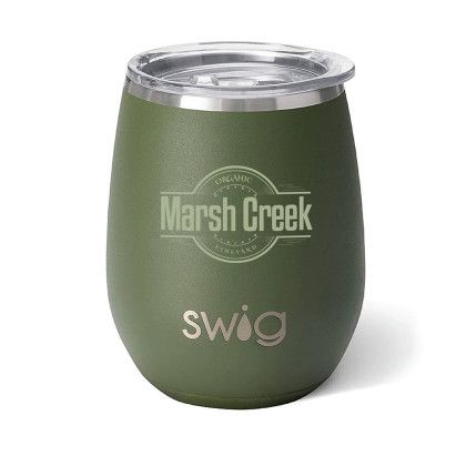 Custom Swig 14 oz. Matte Stemless Wine Cup - Olive Green Custom Swig 14 oz. Matte Stemless Wine Cup - Olive Green