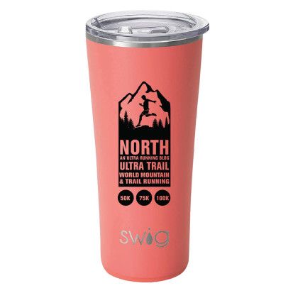 Custom Swig 22 oz. Matte Tumbler - Coral Orange