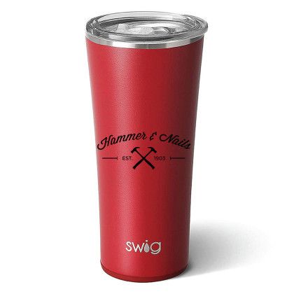 Custom Swig 22 oz. Matte Tumbler - Matte Crimson