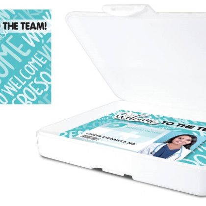 Custom MicroHalt Gift Card Case, Full Color Digital - White