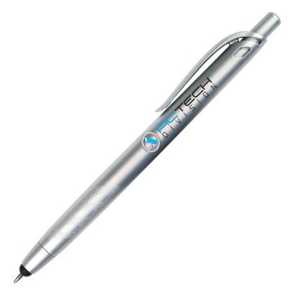 Custom MicroHalt Pen/Stylus, Full Color Digital - Silver