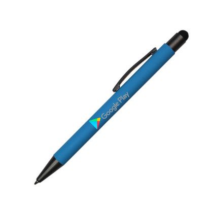 Custom Halcyon Metal Pen/Stylus, Full Color Digital - Bright Blue Custom Halcyon Metal Pen/Stylus, Full Color Digital - Bright Blue