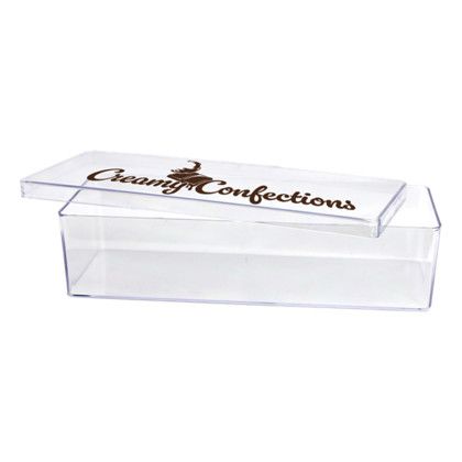 Custom 9.5" L x 3.5" W x 2.25" H Clear Plastic Box