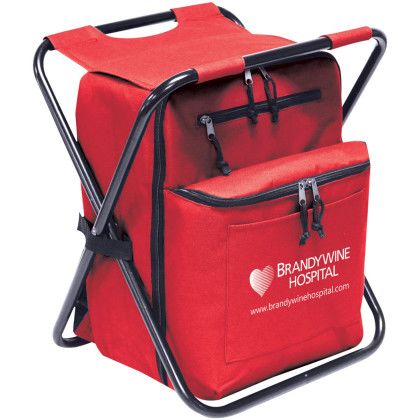 Custom 3-in-1 Seated Cooler Backpack - Red