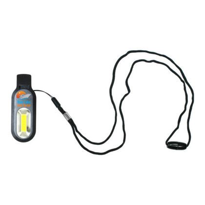 Custom Whistle/COB Light Lanyard, Full Color Digital - Black Custom Whistle/COB Light Lanyard, Full Color Digital - Black