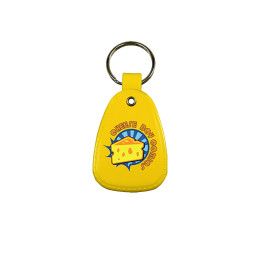 Custom MicroHalt Western Saddle Key Tag, Full Color Digital - Yellow