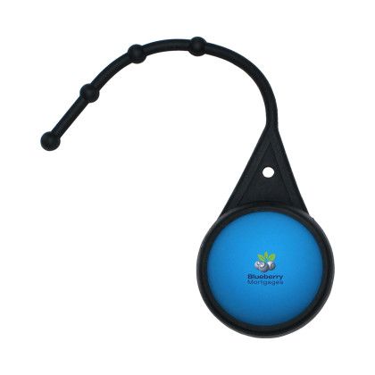 Custom Halcyon Round Lip Balm with Lanyard, Full Color Digital - Light Blue