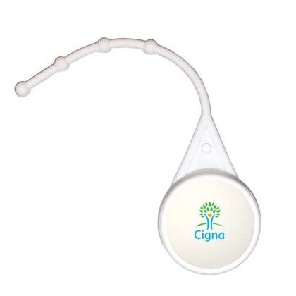 Custom Halcyon Round Lip Balm with Lanyard, Full Color Digital - White