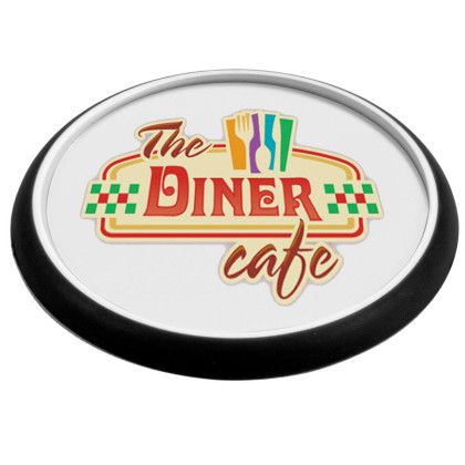 Custom Grip Coaster, Full Color Digital - Black