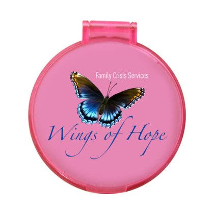 Custom Round Mirror, Full Color Digital - Pink Custom Round Mirror, Full Color Digital - Pink