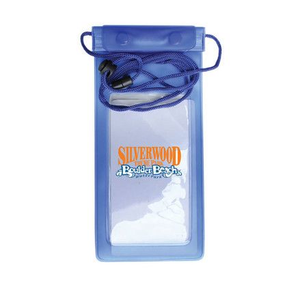 Custom Large Waterproof Cell Phone Bag, Full Color Digital - Blue