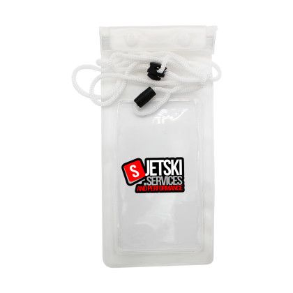 Custom Large Waterproof Cell Phone Bag, Full Color Digital - Clear