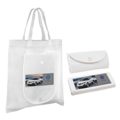 Custom NW Fold 'n Go Tote Bag, Full Color Digital - White