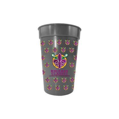Custom  17 oz. Earth Tone Stadium Cup, Full Color Digital - Gray