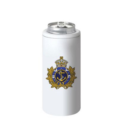 Custom Swig 12  oz. Skinny Matte Can Cooler, Full Color Digital - Matte White