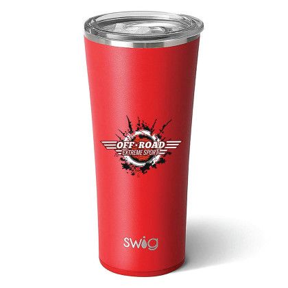 Custom Swig 22 oz. Matte Tumbler, Full Color Digital - Matte Red