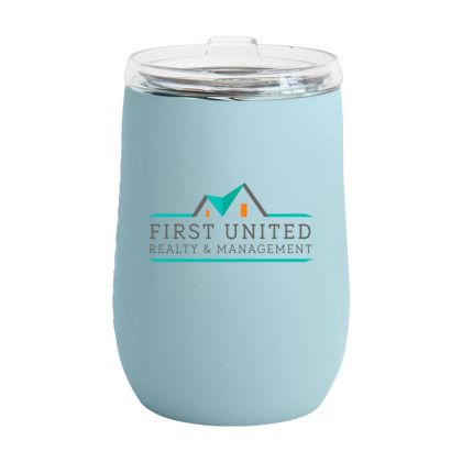 Custom Vinglace 10 oz. Stemless Wine Tumbler, Full Color Digital - Cool Blue