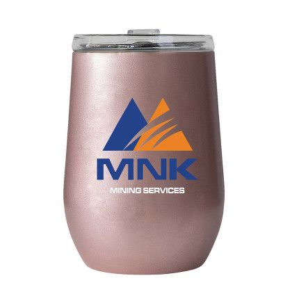 Custom Vinglace 10 oz. Stemless Wine Tumbler, Full Color Digital - Rose Gold
