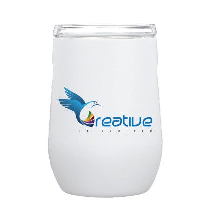 Custom Vinglace 10 oz. Stemless Wine Tumbler, Full Color Digital - White