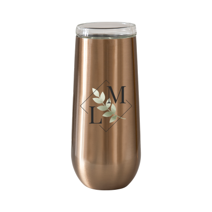 Custom Vinglace 6 oz. Champagne Flute, Full Color Digital - Copper
