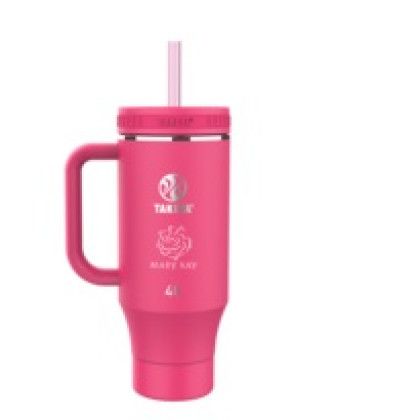 Custom Takeya 40 oz. Straw Tumbler with Handle - Dragonfruit