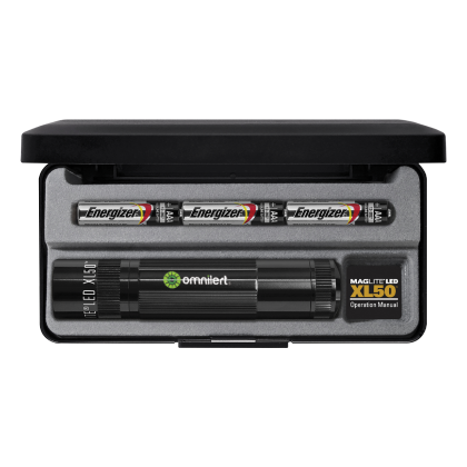 Custom MAGLITE XL50 LED Flashlight, Full Color Digital - Black in Case