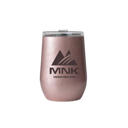 Custom Vinglace 10 oz. Stemless Wine Tumbler - Rose Gold
