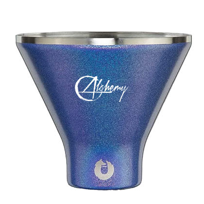 Custom Snowfox 8 oz. Shimmer Martini Glass - Shimmer Blue