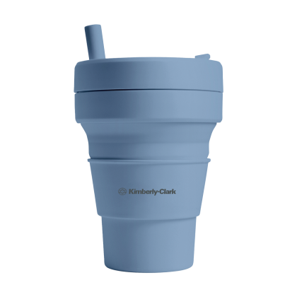 Custom Stojo 16 oz. Collapsible Cup - Steel Blue