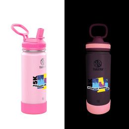 Custom Takeya 18 oz. Actives Glow in the Dark Bottle, Full Color Digital - Summer Glow Pink