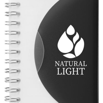 Custom Small Spiral Curve Notebook - Translucent Smoke