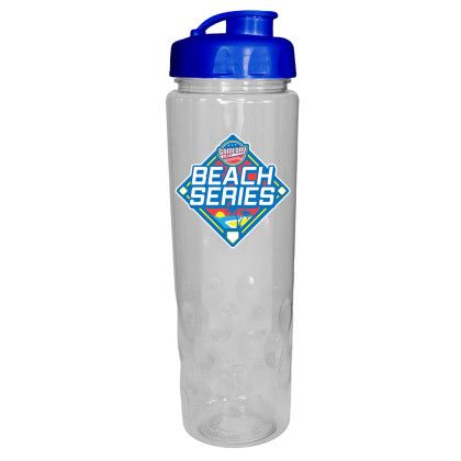 Custom 24 oz. Recycled PET Bottle with Flip Top Cap, Full Color Digital - Clear