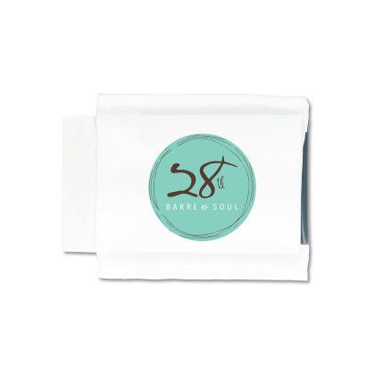 Custom Exercise Band with Pouch, Full Color Digital - White Custom Exercise Band with Pouch, Full Color Digital - White