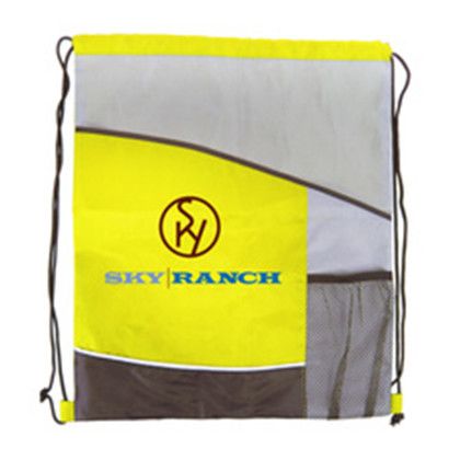 Custom Varsity Drawstring Backpack, Full Color Digital - Yellow Custom Varsity Drawstring Backpack, Full Color Digital - Yellow