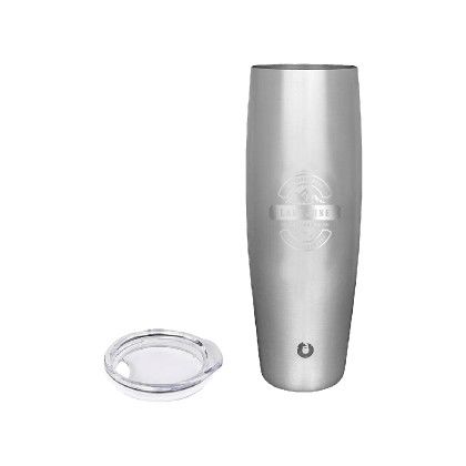 Custom Snowfox 24 oz. Beer Glass with Lid, Premium Laser Engraved - Stainless Steel Custom Snowfox 24 oz. Beer Glass with Lid, Premium Laser Engraved - Stainless Steel