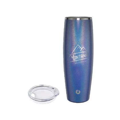 Custom Snowfox 24 oz. Beer Glass with Lid, Premium Laser Engraved - Shimmer Blue Custom Snowfox 24 oz. Beer Glass with Lid, Premium Laser Engraved - Shimmer Blue