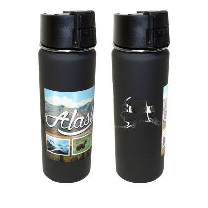 Custom Halcyon 20 oz. Sport Bottle, FCD with Varnish or Varnish Only - Black