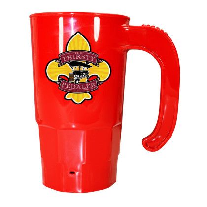 Custom 20 oz. Stackable Beer Stein (2 Side), Full Color Digital - Red
