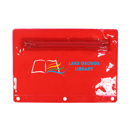 Custom Premium Transparent Vinyl Zippered Pack, Full Color Digital - Transparent Red Custom Premium Transparent Vinyl Zippered Pack, Full Color Digital - Transparent Red