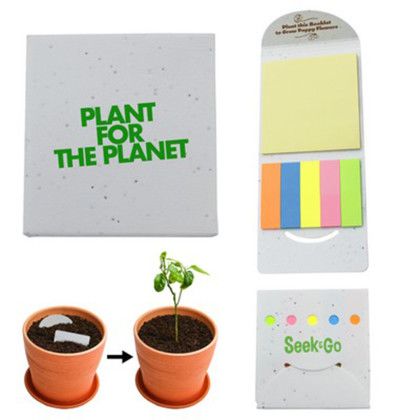 Seed Paper Plantable Sticky Notes Set