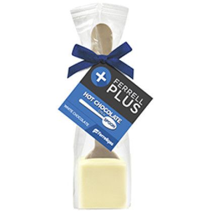 Custom Hot Chocolate on a Spoon Favor Bag - Belgian White Chocolate