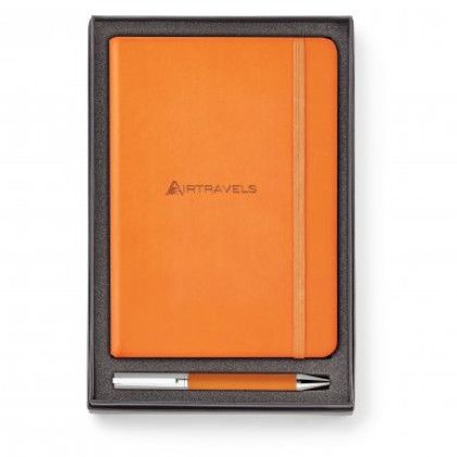 Customized Customized Donald 2 Piece Journal and Pen Gift Set - Orange