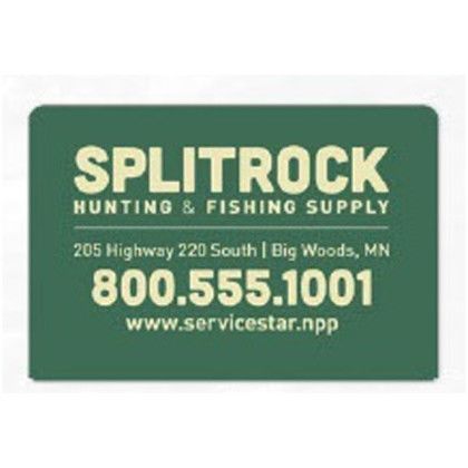 Custom Cowboy Press and Stick Calendar with Logo Header - Rectangle